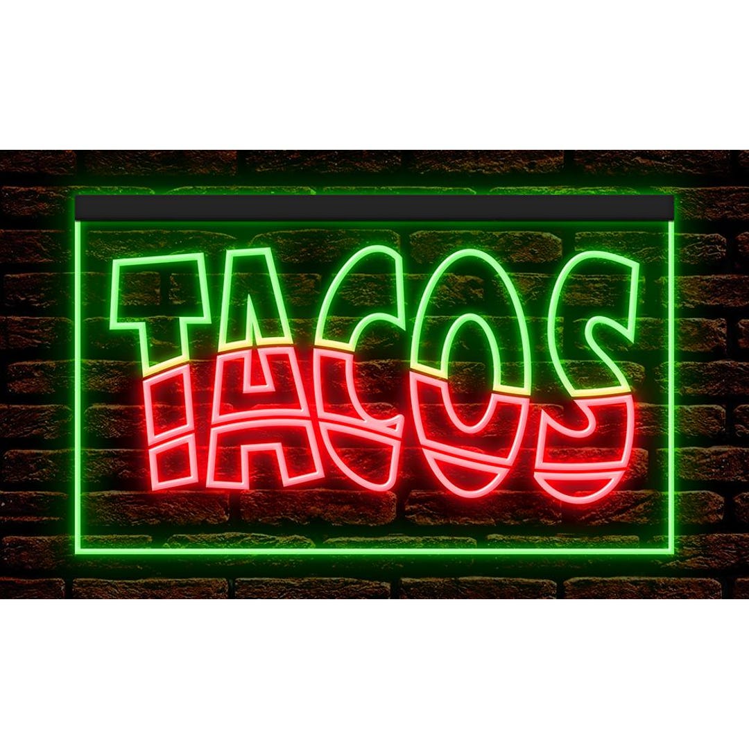 Mexican Tacos Shop Restaurant Store Cafe Illuminated Decor Display ...