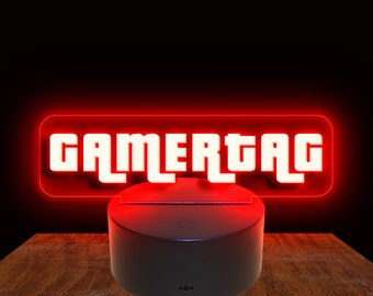 275001a Personalised Gamertag Custom Made Neon Gamer Tag Streamer Night Light Sign Gaming Home Decor Man Cave Display 16 Colors By Remote