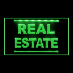 190067 Real Estate Rent Agent Decor Display LED Light Neon Sign