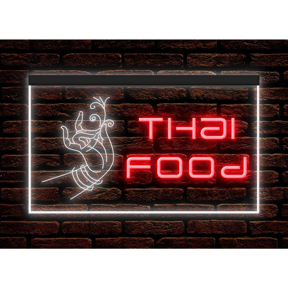 Thai Food Thailand Restaurant Shop Illuminated Decor Display Light