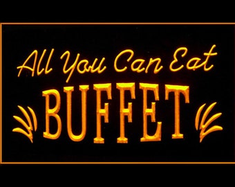 110027 All You Can Eat Buffet Restaurant Shop Cafe Display LED Light Neon Sign