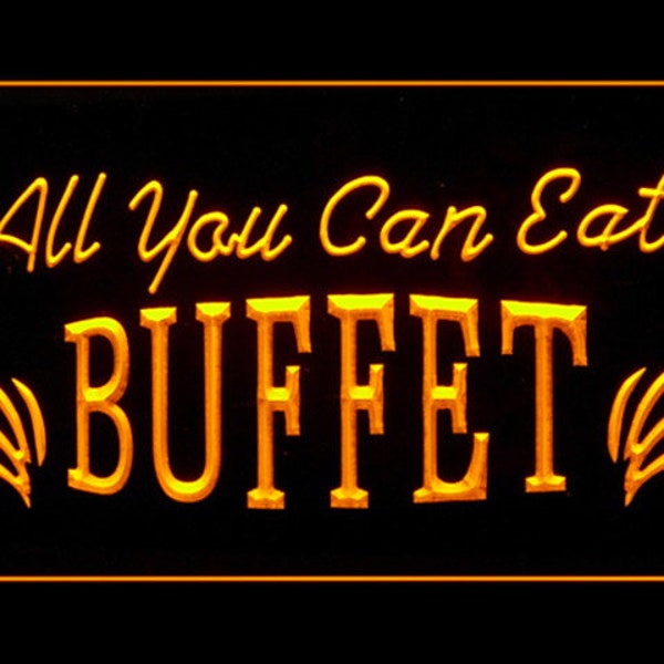 110027 All You Can Eat Buffet Restaurant Shop Cafe Display LED Light Neon Sign