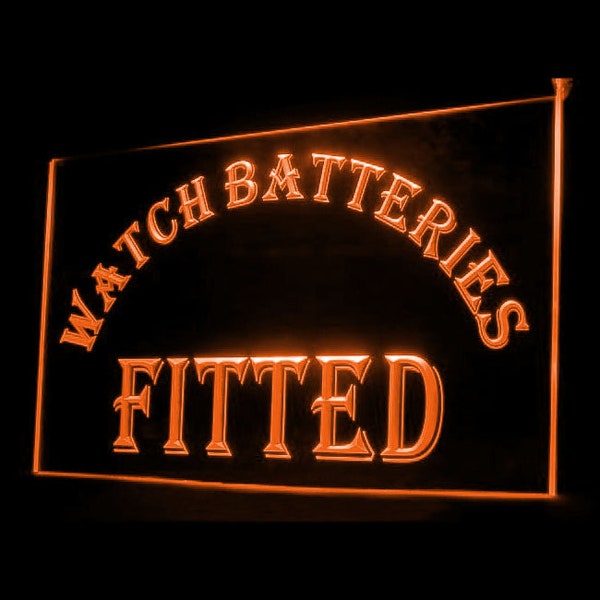 190063 Watch Battery Fitted Repair Shop Decor Display LED Light Neon Sign