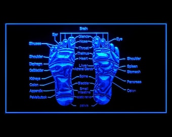 160072 Reflexology Foot Massage Treatment Technology Health Beauty Shop Open Home Decor Display LED Night Light Neon Sign