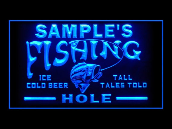 270019 Fishing Hole Shop Store Center Your Name Text Personalized