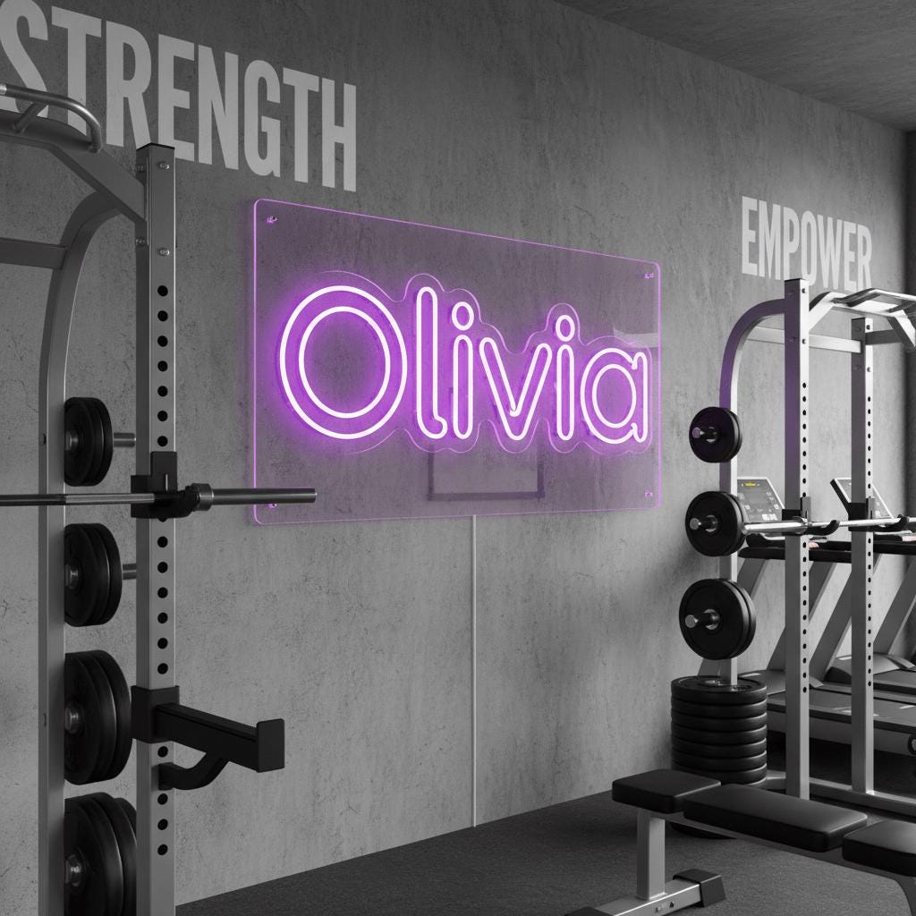 Custom Neon Sign: Personalized Gym LED Light for Fitness Sports Studio ...