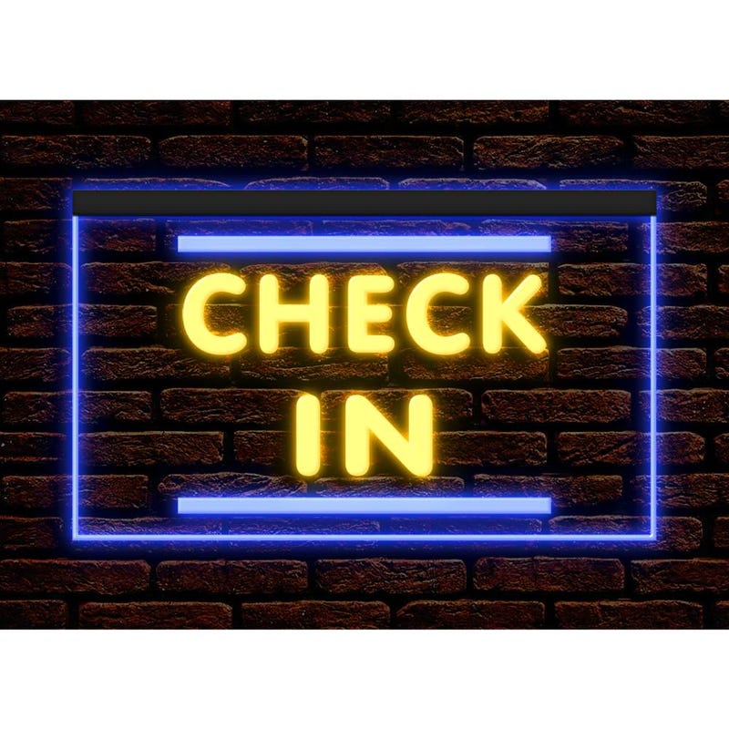 Check in Light Sign - Etsy