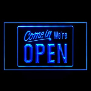 120001 Come In We&#39;re Open Cafe Shop Restaurant Store Business Decor Display LED Light Neon Sign