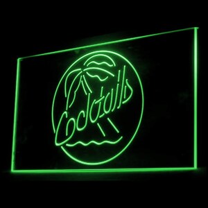 170025 カクテル パーム オープン バー パブ ビール ホーム デコレーション ディスプレイ LED ナイトライト ネオンサイン