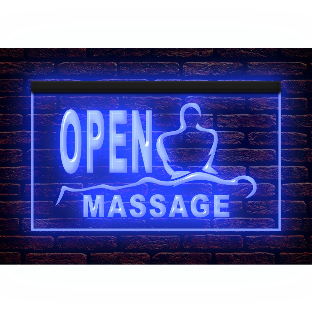 24x16 Inch Neon Light Open Massage LED Neon Sign - 24x16 Inch White ...