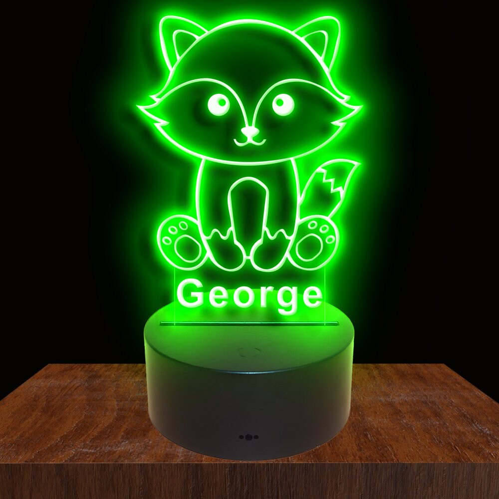 275033 Fox Personalized Custom Made Neon Night Light Sign Home Decor Bedroom Child Baby Prince Room Display 16 Colors by remote control