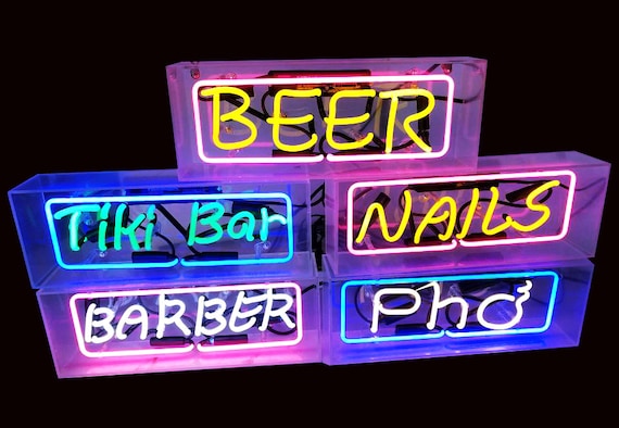 【希少】当時物 WILKINSONディスプレイ ネオンサイン Boxneon0013 WHAT IF ネオンサイン アクリルボックス付き ホーム