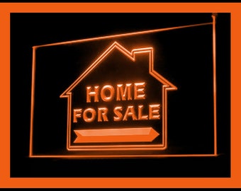 190155 Home For Sale Real Estate Open Office Display LED Light Neon Sign