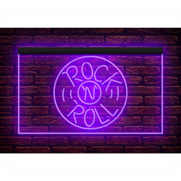 140020 Rock and Roll Music Guitar Band Room Studio Audio Shop Store Open Decor Display LED Light Neon Sign