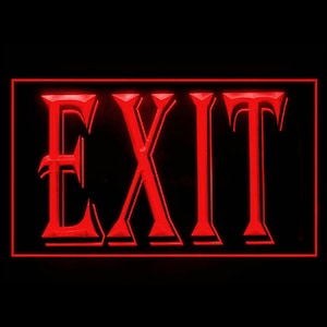 120027 Exit Luminescente Emergenza Safe Door Decor Display Insegna al neon con luce a LED