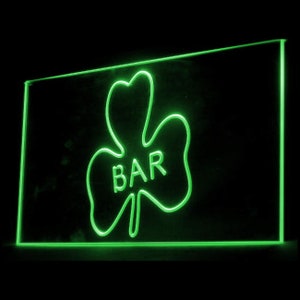 170024 Shamrock Bar Irish Pub Beer Home Decor Display LED Night Light Neon Sign