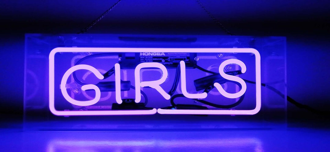 Boxneon0002 GIRLS Neon Sign With Acrylic Box Home Party Wall Décor - Etsy