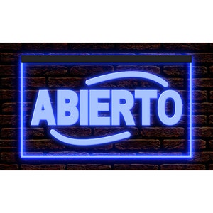 110092 Abierto Spanish Open For Restaurant Shop Store Cafe Display Insegna al neon con luce a LED