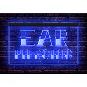 100013 Ear Piercing Tattoo Studio Shop Store Open Home Decor Display LED Light Neon Sign