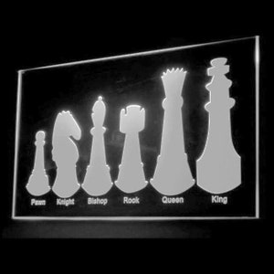 230036 Xadrez Xadrez Sala de Jogos Homem Caverna Decoração de Casa Loja Loja Aberta Display LED Luz Sinal de Néon