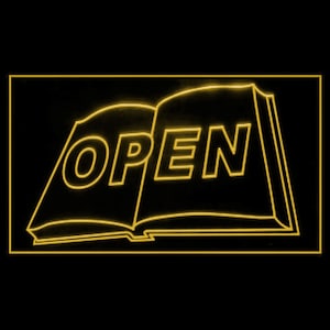 120063 Libreria Store Center Open Decor Display Insegna al neon con luce a LED