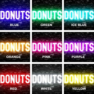 8X0042 Donuts Cafe Shop Bakery Open Home Decor Display Flexible Flex Custom Neon Sign