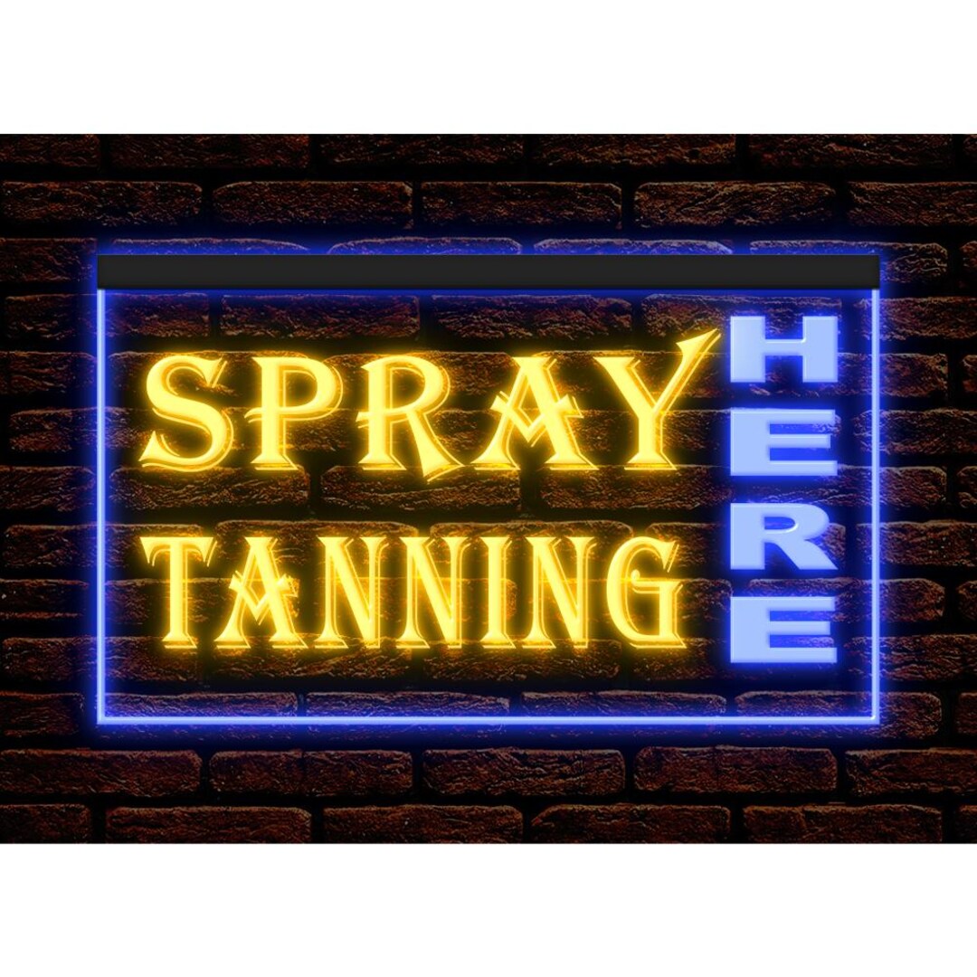 Spray Tanning Here LED Neon Sign: Beauty Salon Business Display Light ...