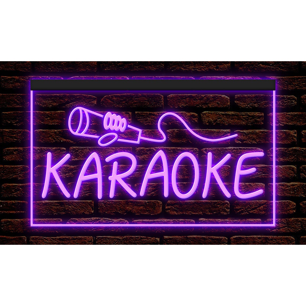 KARAOKE BAR ネオンサイン Karaoke Bar Neon LED Light Sign | Hanging Wall or Window Lit