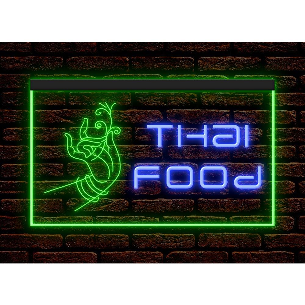 Thai Food Thailand Restaurant Shop Illuminated Decor Display Light