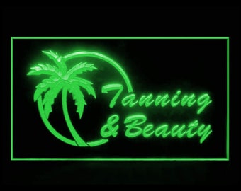 160061 Tanning & Beauty Salon Shop Center Open Home Decor Display LED Night Light Neon Sign