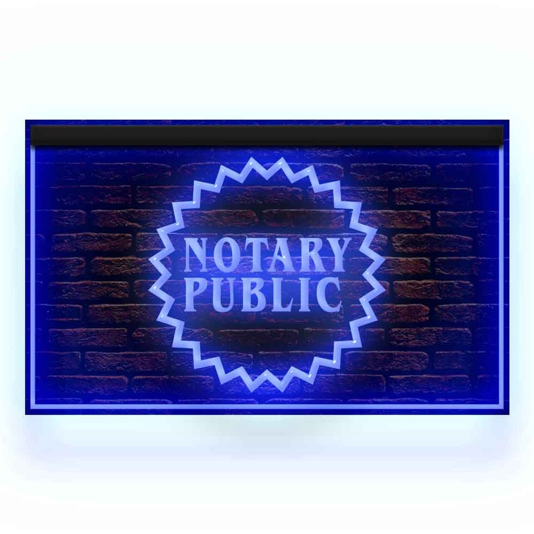 Buy 150002 Notary Public Business Service Office Open Display LED Online in  India Etsy