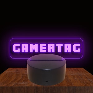 275001b Personalized Gamertag Custom Made Neon Gamer Tag Streamer Night Light Sign Gaming Zone Home Decor Man Cave Display 16 Colors Remote