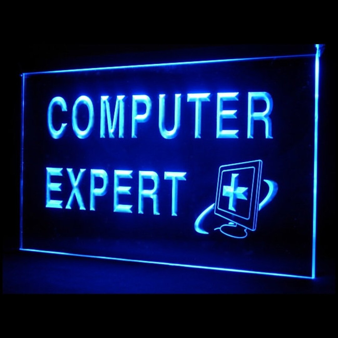 130004 Computer Expert Repair Update Shop Center Store Business Display ...