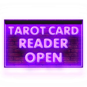 180087 lecteur de carte de tarot ouvert salle de boule de cristal affichage de décoration de magasin psychique enseigne néon LED