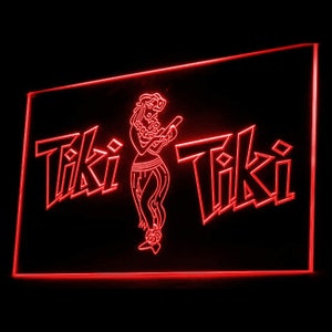 170014 OTWARTY Tiki Bar Dancer Pub Bar Beer Shop Home Decor Display LED Night Light Neon Sign