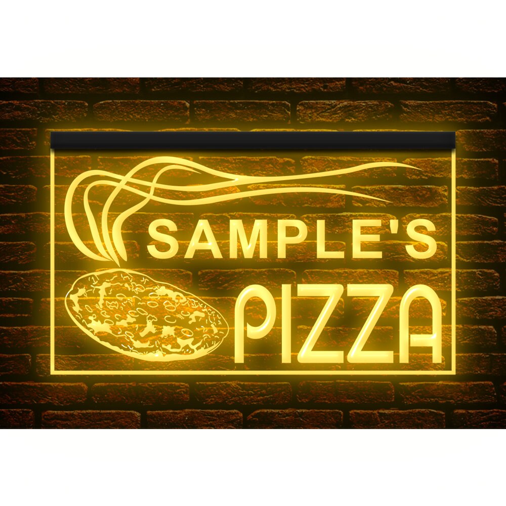 270041 Pizza Shop Cafe Open Your Name Text Personalized