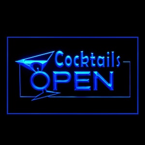 170001 OTWARTE Koktajle Pub Bar Klub Wystrój domu Wyświetlacz LED Światło nocne Neon Znak