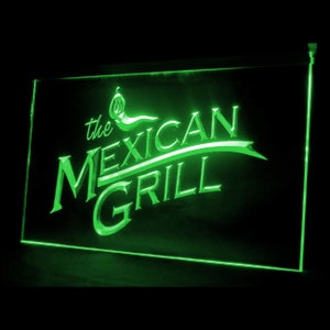 110024 The Mexican Grills Shop Restaurant Store Cafe Open Decor Display LED Light Neon Sign