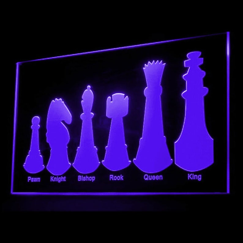 230036 Chess Chequered Game Room Man Cave Home Decor Shop Store Open ...