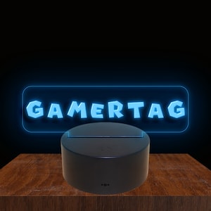 275001d Personalized Gamertag Custom Made Neon Gamer Tag Streamer Night Light Sign Gaming Zone Home Decor Man Cave Display 16 Colors Remote