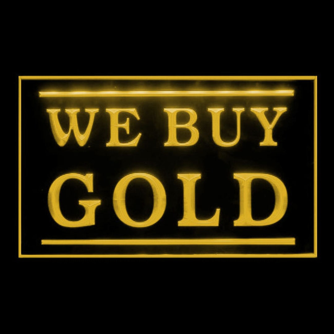 190163 We Buy Gold Jewelry Silver Shop Center Open Decor Display LED