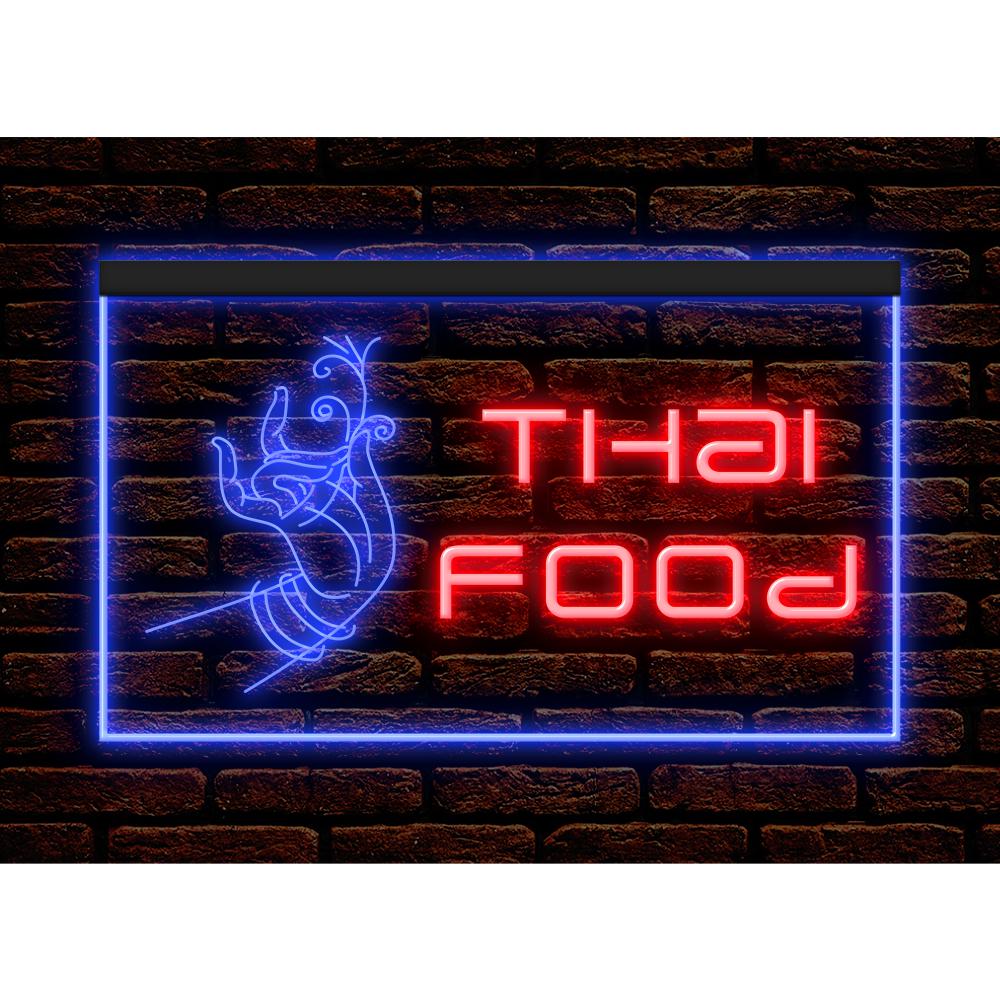 Thai Food Thailand Restaurant Shop Illuminated Decor Display Light