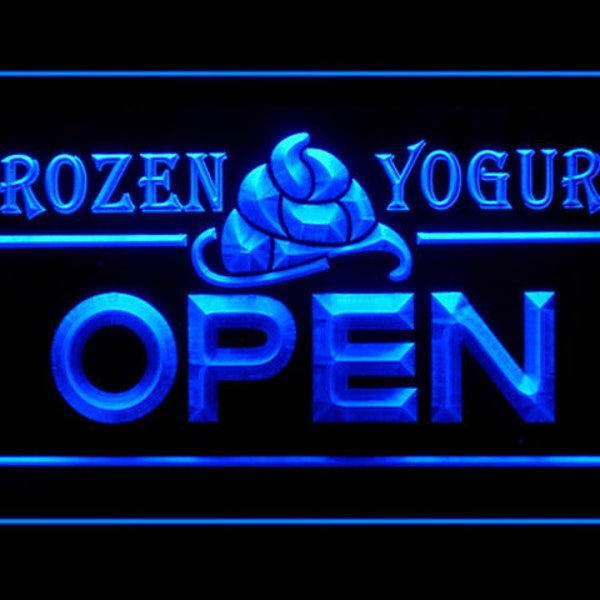 110014 OPEN Frozen Yogurt Cafe ICE Cream für Shop Store Decor Display LED-Licht Neon Schild