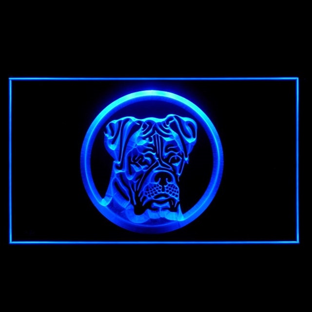 210018 Boxer Dog Pet Shop Store Center Open Home Decor Display LED ...