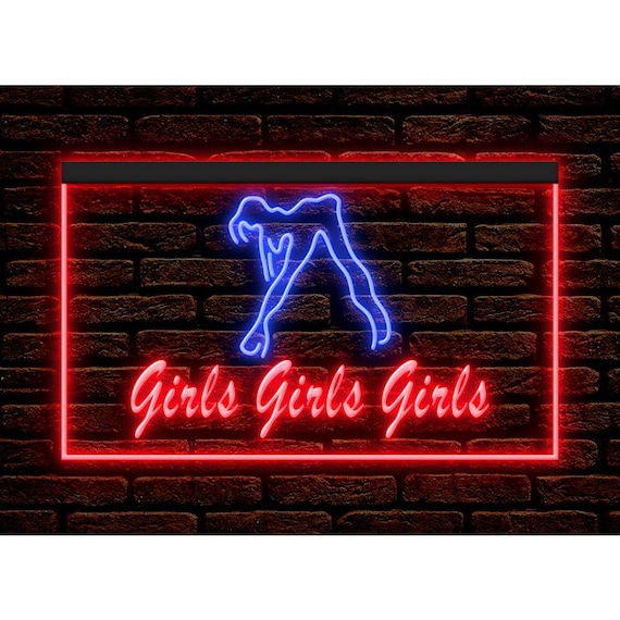 Girls Girls Girls Neon Sign, Dual Color LED Decor - Etsy