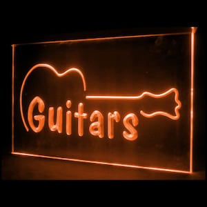 140023 Gitarren Musik Bar Pub Band Live Show Decor Display LED Licht Neon Schild