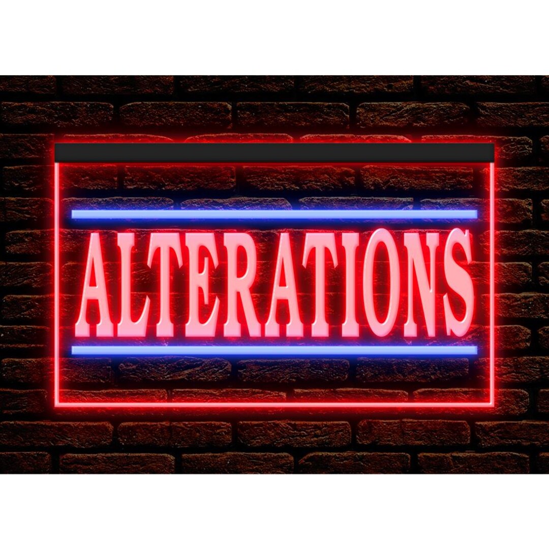 Alterations Sign Alterations Neon Sign | Repair Shop Decor, Dual Color LED - Etsy