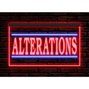 Neonreclame neonverlichting | Reparatiewerkplaatsinrichting, tweekleurige led