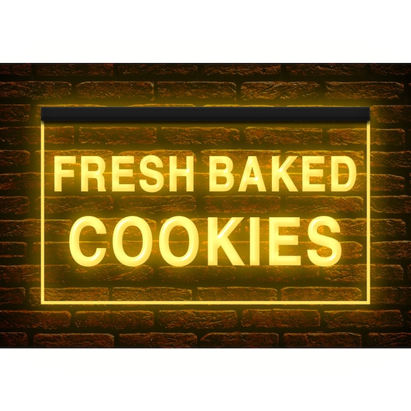 110138 Frisch gebackene Kekse Cafe Open Shop Store Decor Display LED-Licht Neon Schild