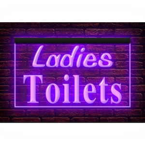 120070 Ladies Toilets Room Girl Women Toilette Bagno Ristorante Mall Cafe Shop Negozio Decor Display LED Light Neon Sign